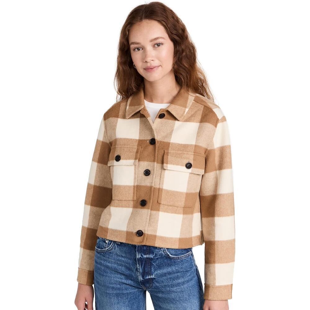 Rails buffalo plaid neutral staff jacket sz XXL